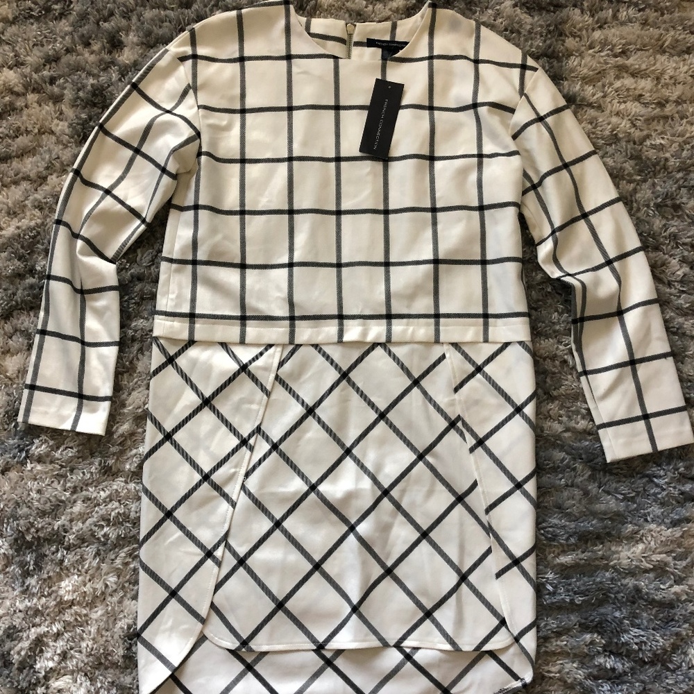 French Connection Fast Ciao Check Dress
